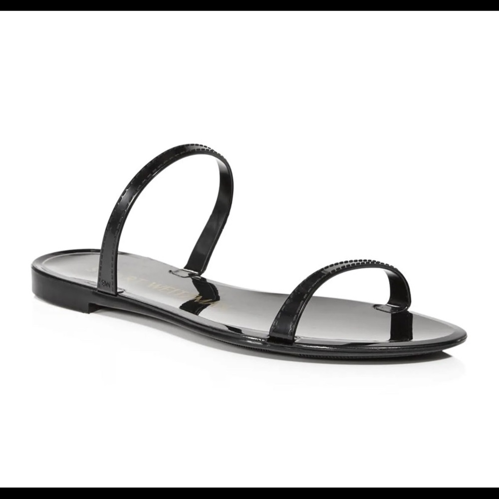Stuart Weitzman Sawyer Slide Sandal In Black Size… - image 3